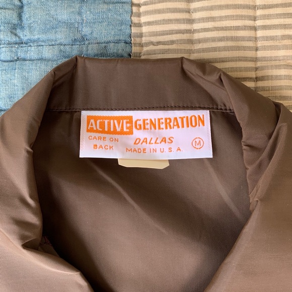 Vintage 1970’s brown windbreaker jacket NOS - Picture 3 of 6